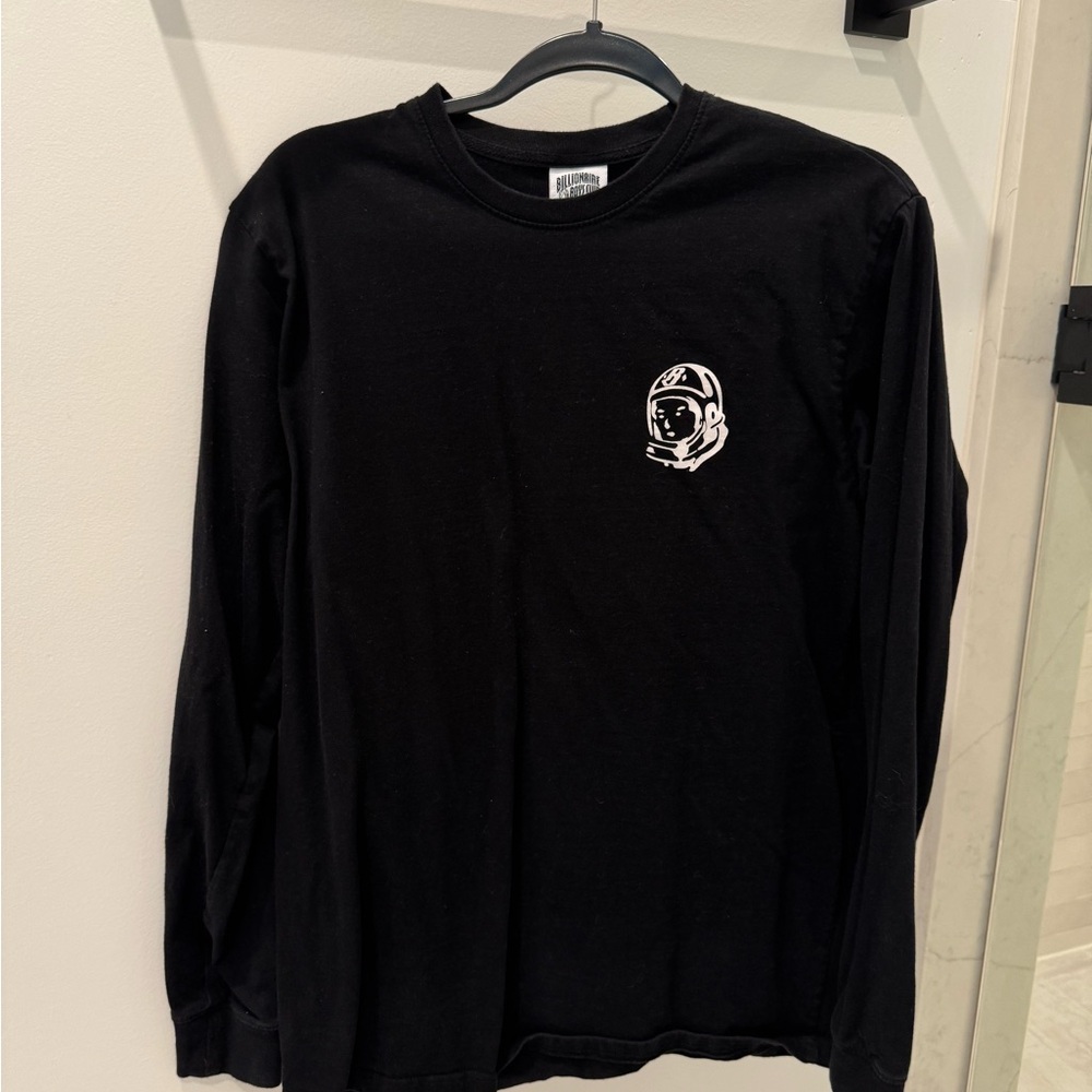 Billionaire Boys Club Black Long Sleeve Tee with Astronaut Logo